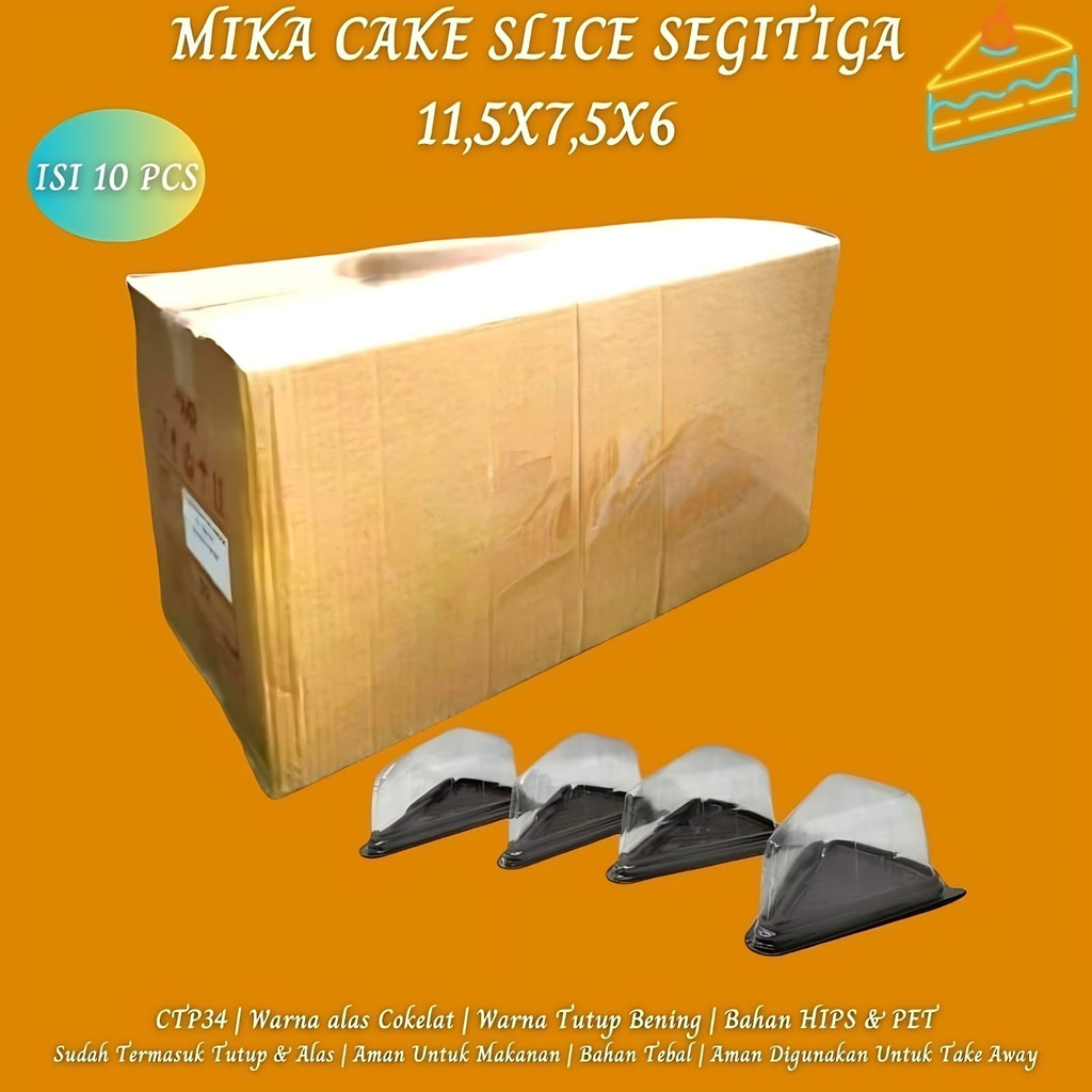 Mika Cake Segitiga Mika 11,5X7,5X6 (Isi 10 Pcs-CTP34)