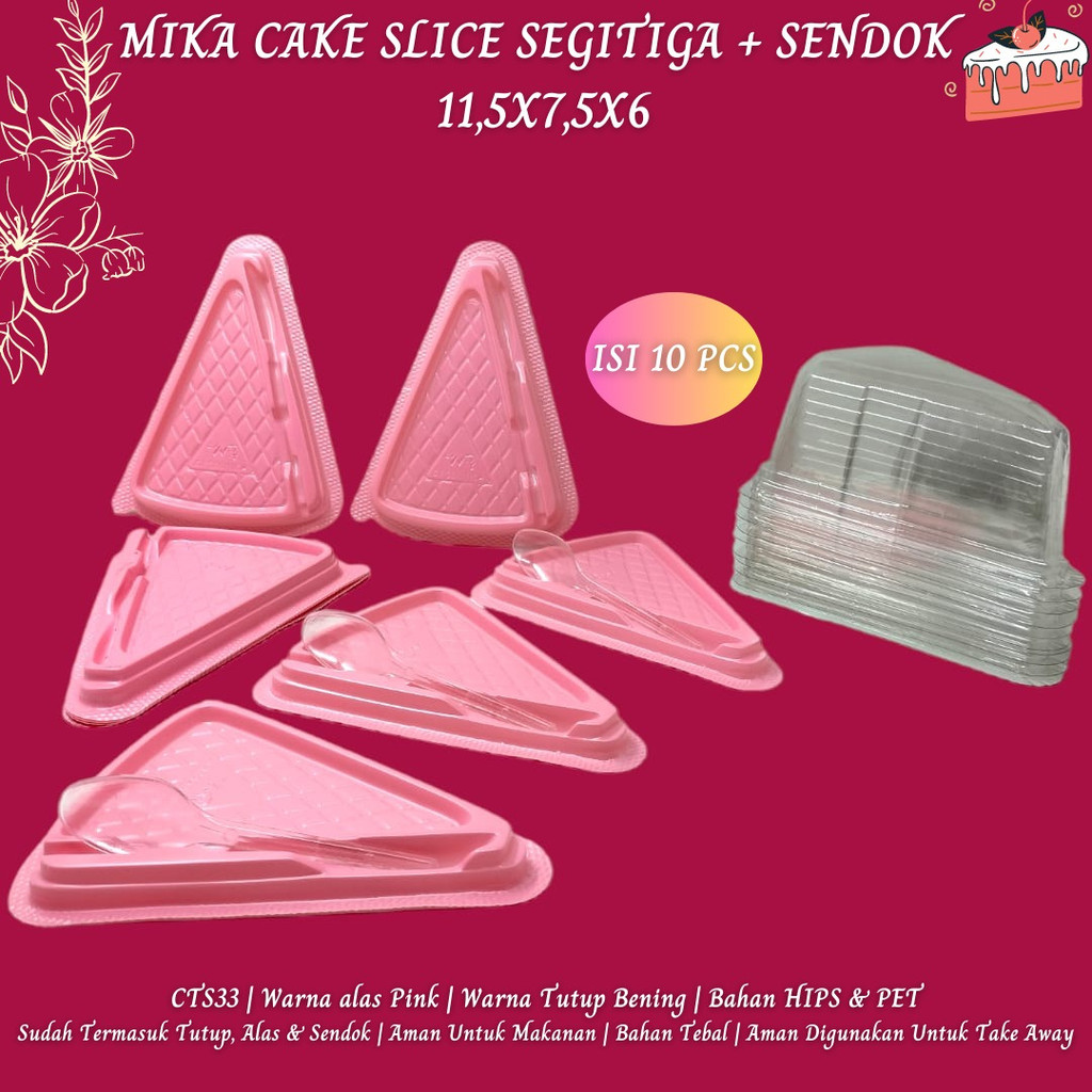 Mika Cake Plus Sendok Mika 11.5X7.5X6 (Isi 10 Pcs-CTS33)