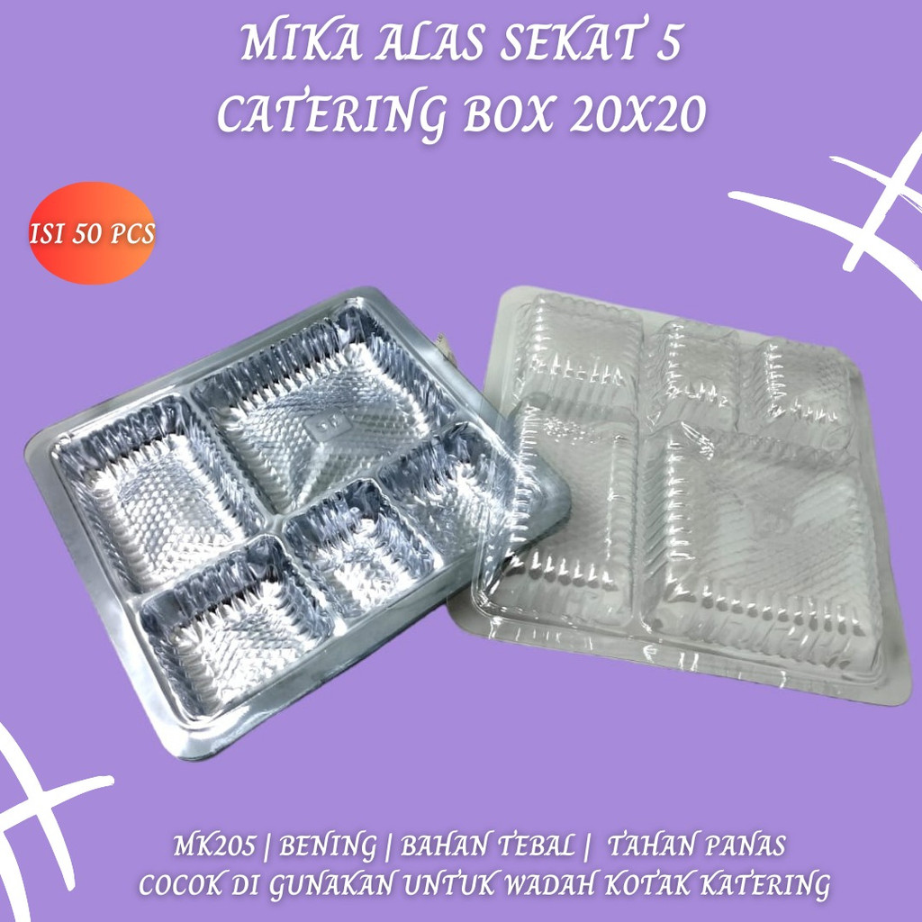 Mika 20x20 Mika Sekat 5 Mika (Isi 50 Pcs -MK205)