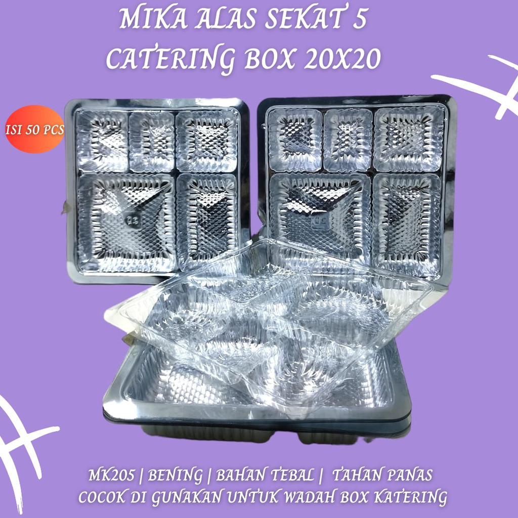 Mika 20x20 Mika Sekat 5 Mika (Isi 50 Pcs -MK205)