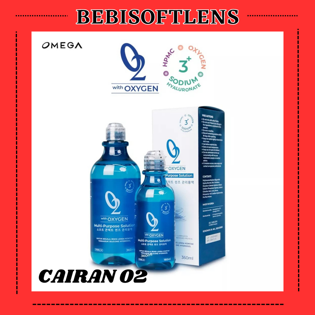 CAIRAN OMEGA O2 160ML NEW WITH OXYGEN CAIRAN SOFTLENS PEMBERSIH / BB