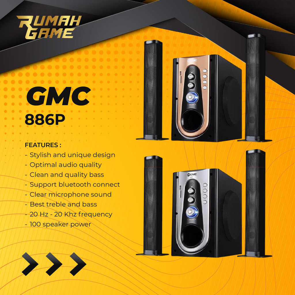 Speaker GMC-886P Multimedia (Bluetooth) 2.1 Extra Boost Super woofer