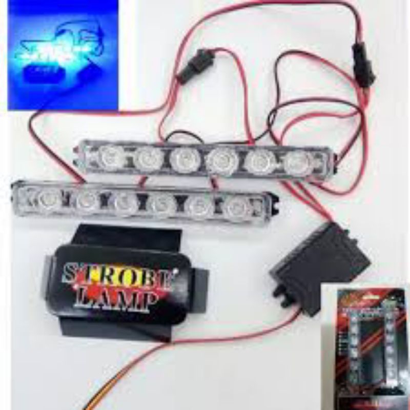 Lampu motor mobil 6 led kedip