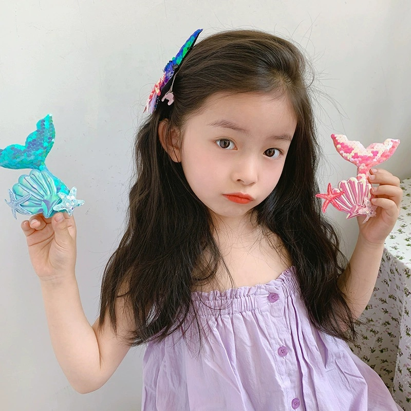 JEPIT RAMBUT ANAK EKOR MERMAID GLITTER/JEPITAN RAMBUT ANAK LUCU/JEPITAN RAMBUT KOREA