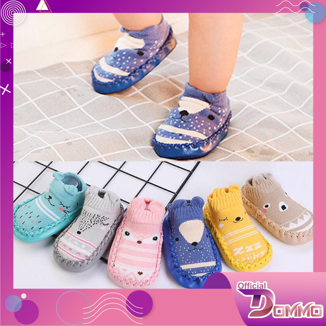 DOMMO - D5051 Sepatu Anak Bayi F382 / Kaos Kaki Motif Animal / Sepatu Anak Bayi Anti Slip / Baby Socks Shoes / Sepatu Baby / Kaos Kaki Bayi