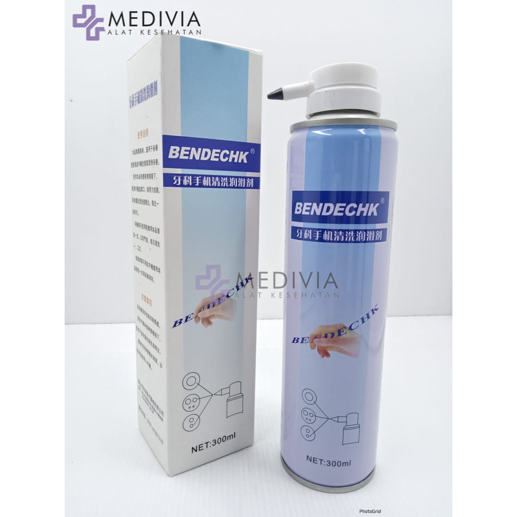 MINYAK HANDPIECE DENTAL SPRAY BENDECHK 550ML PELUMAS OIL HIGHSPEED LOW SPEED