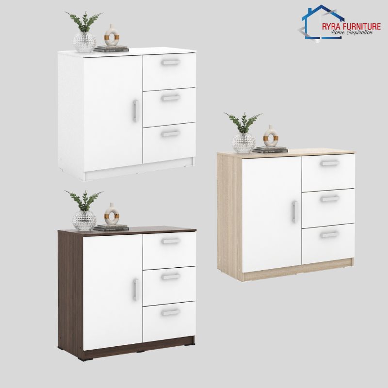 BUFET MINIMALIS MODERN/RAK SERBAGUNA/LEMARI LACI/SIDEBOARD MINIMALIS - ALBA BAZ SB80 - PIRA