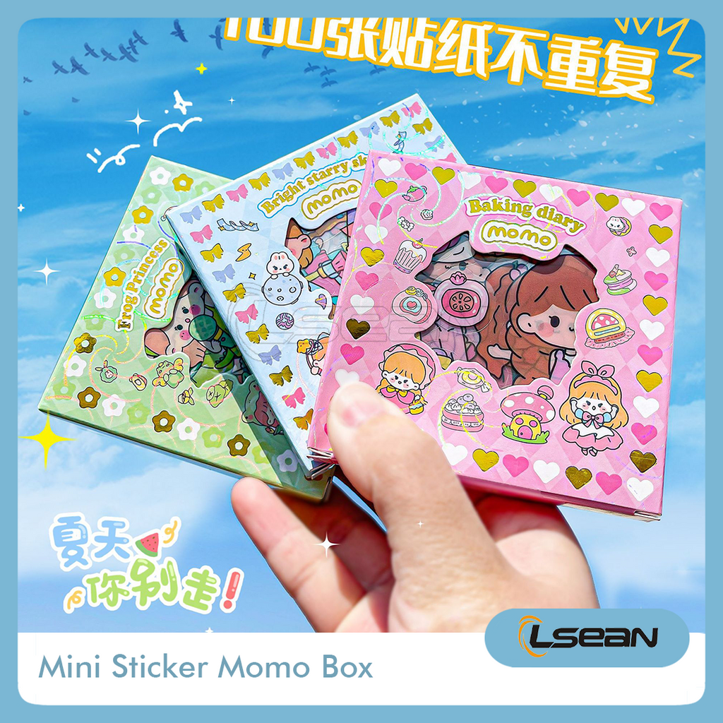 MINI Sticker Box Jurnal Dekorasi DIY Stiker Korea Deco Lucu Anti Air Aesthetic PVS Isi 100