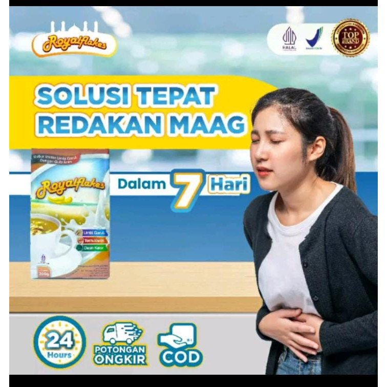 

BEST SELLER!!! Royalflakes Sereal Umbi Garut Atasi maag & Asam Lambung - Rasa Original 300 Ml