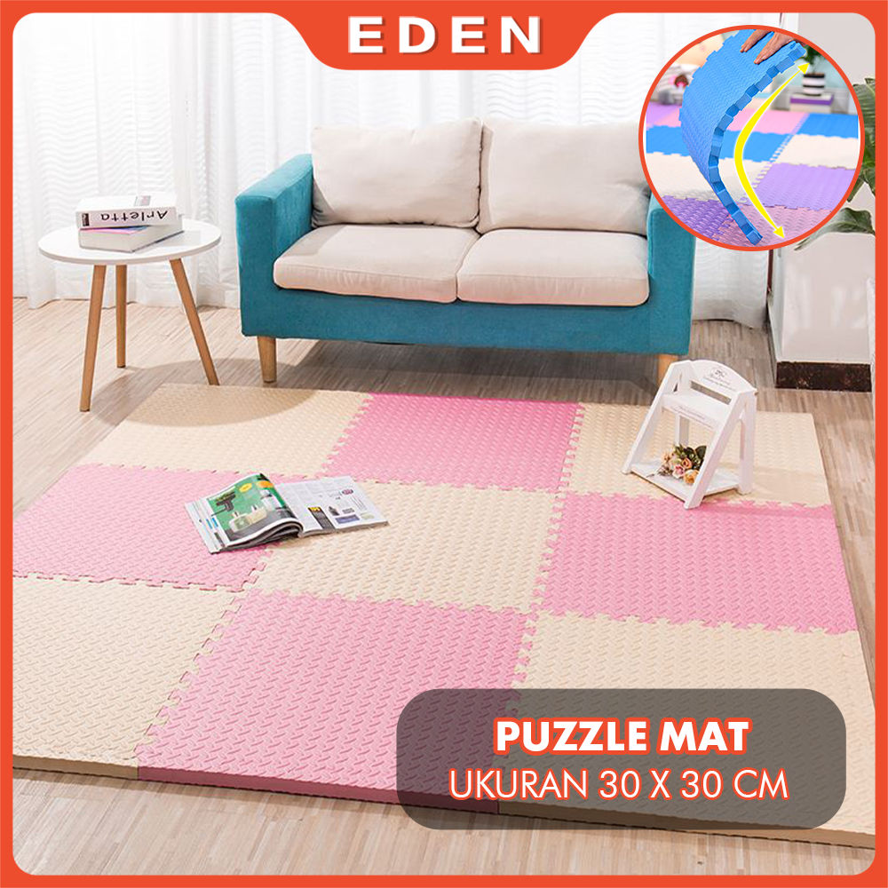 Matras Evamat Matras Puzzle Karpet Puzzle Matras Alas Lantai Evamat 30x30cm Lembut Matras Bermain