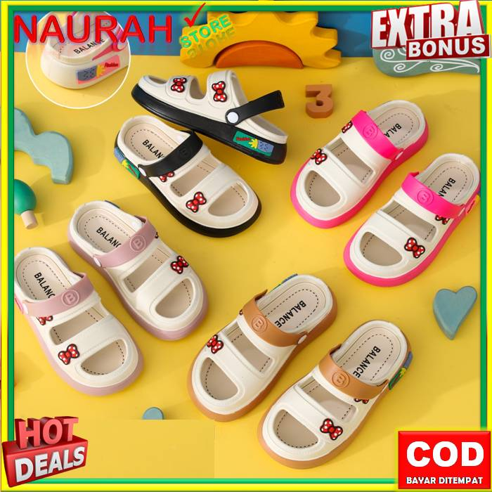 Sandal Slop Anak Balance 029 F5M Sendal Viral 100% Original Kualitas Import Jelly Rubber Anti Slip Nyaman Empuk Lucu Terbaru Termurah