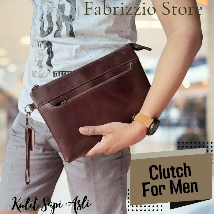 handbag clutch kulit pria dan wanita