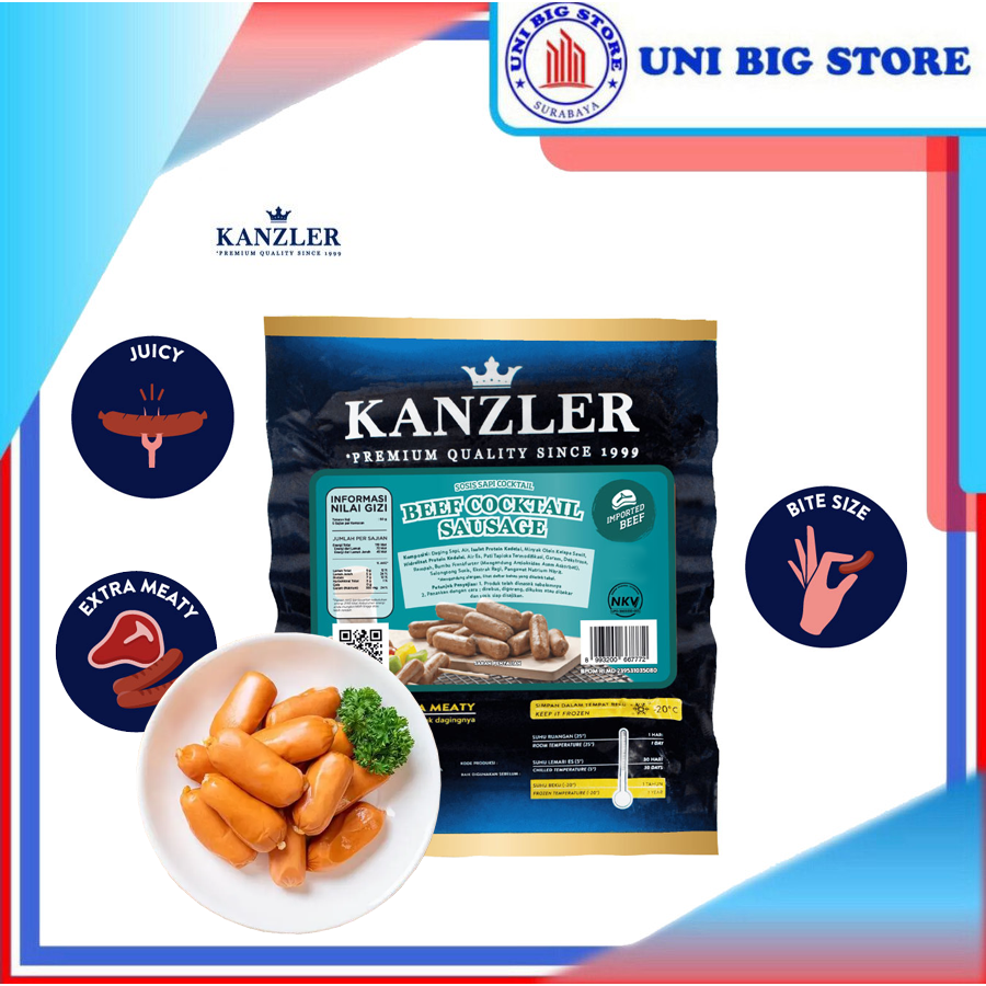 

Kanzler Sosis Sapi Beef Cocktail Sausages 500 gr