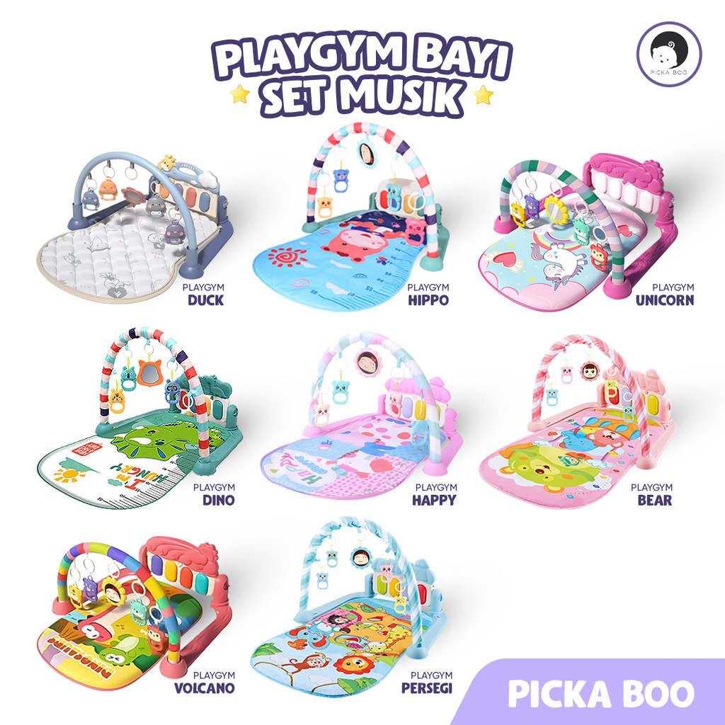 PICKA BOO Playgym Mainan Bayi Playmate Piano Matras  Playmate