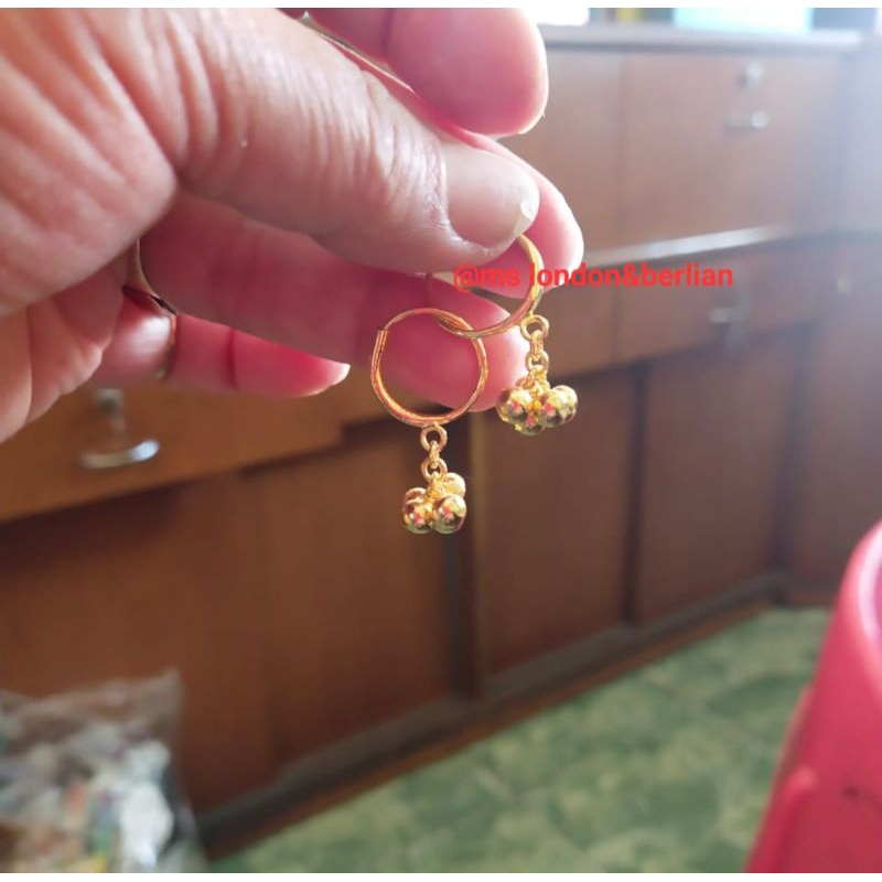 Anting Ring bola bola Mas London LM 24K