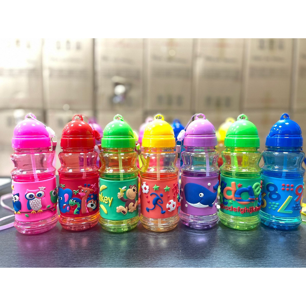 botol minum anak karakter sedotan 500ml lucu botol cup