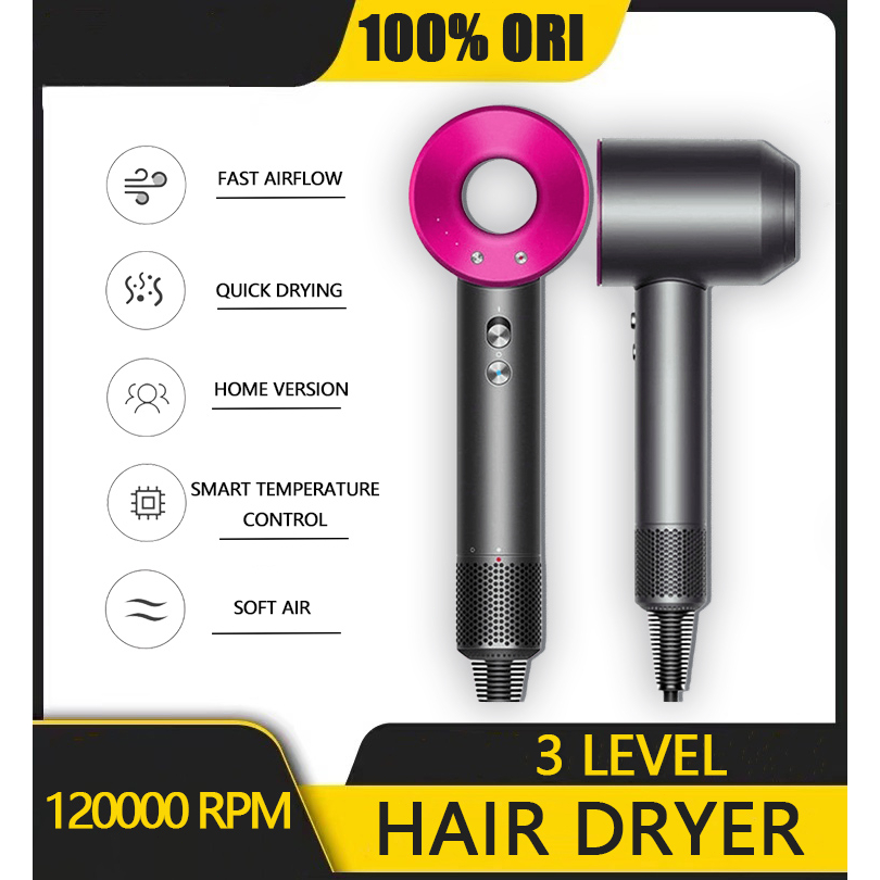 Hair Dryer Low Watt 1500W Mini Salon Professional Hairdryer Pengering Rambut Hair Blow Pengering Rambut Alat Rambut 120000rpm