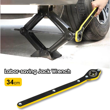 Auto Labor-saving Jack Ratchet Wrench / Scissor Jack Garage Tire Wheel Lug Wrench / Handle Labor-saving Wrench for Motorcycle, Car,Suv