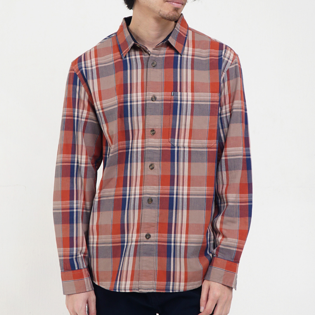 Kemeja MGEE Pria Lengan Panjang Kotak Jason C014