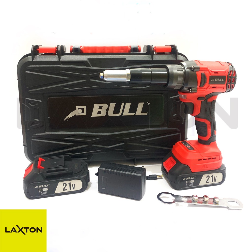 Bull Mesin Tang Rivet Riveting Riveter Gun Cordless Baterai BL88 MURAH LARIS