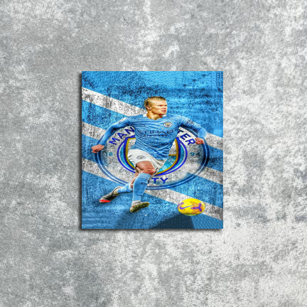 Poster Hiasan Dinding Man City Erling Haaland