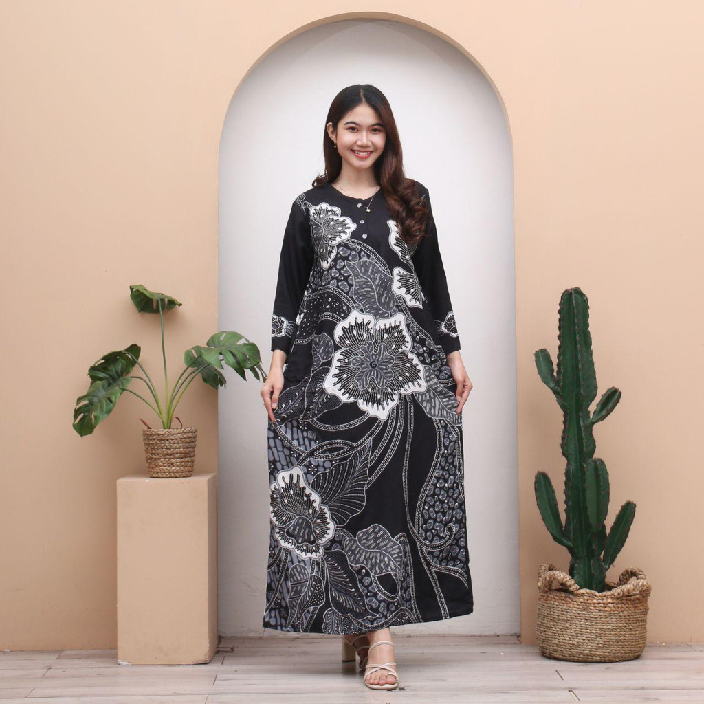 Longdres batik FADIA Daster Panjang Terbaru Kekinian KU By prass