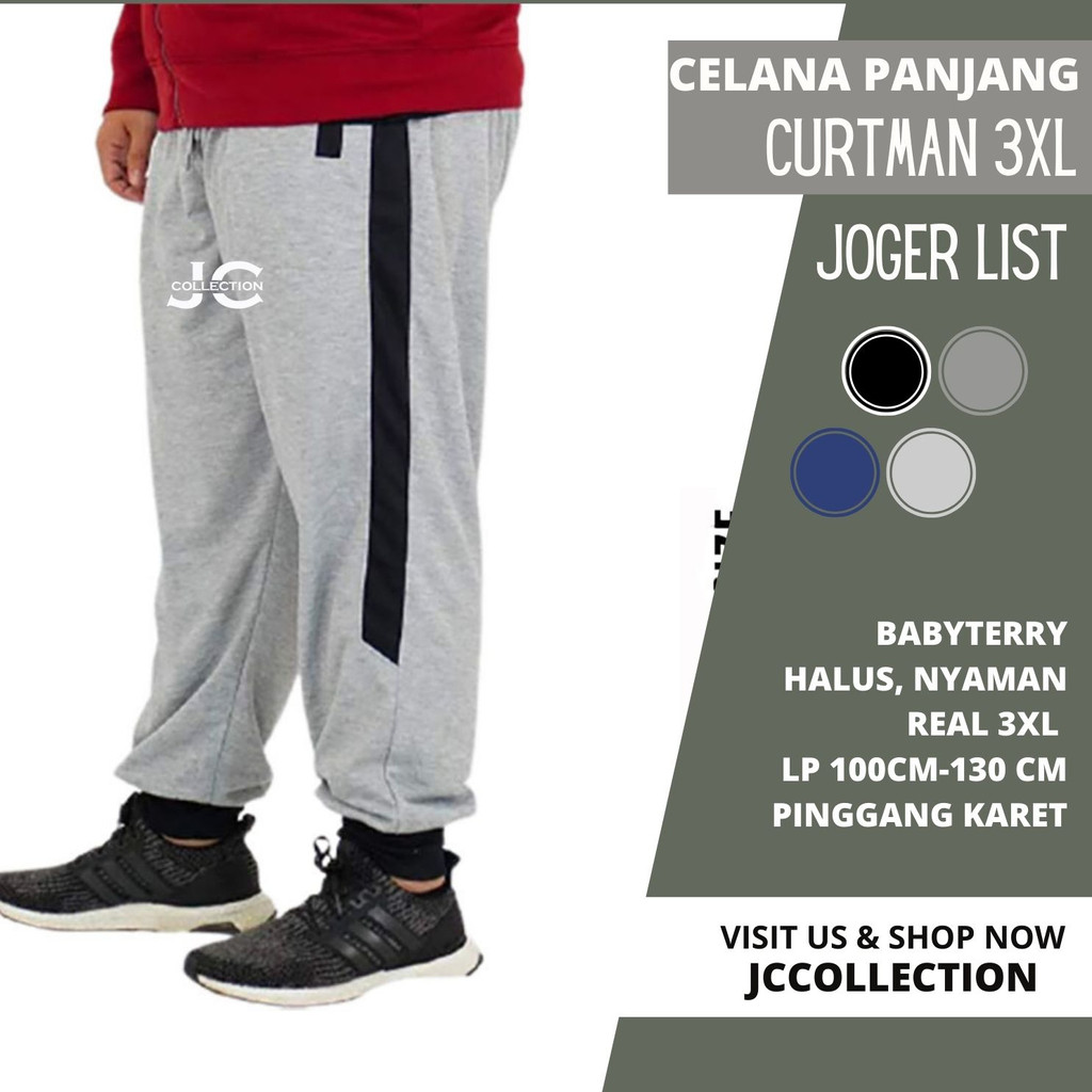 Celana Panjang Pria Jumbo /Celana  Jogger Panjang Pria 3XL Big Size Curtman  - JCCollections