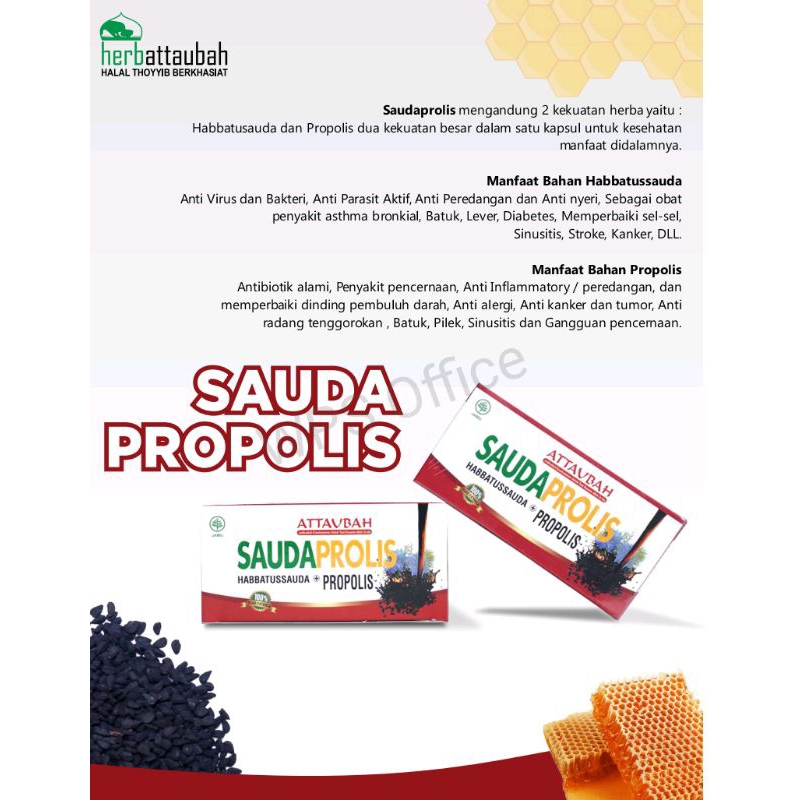 

Sauda Propolis At-taubah isi 100 kapsul