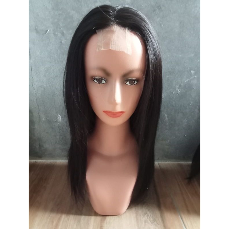 wig rambut asli closur 2x6 10 panjang 10inci