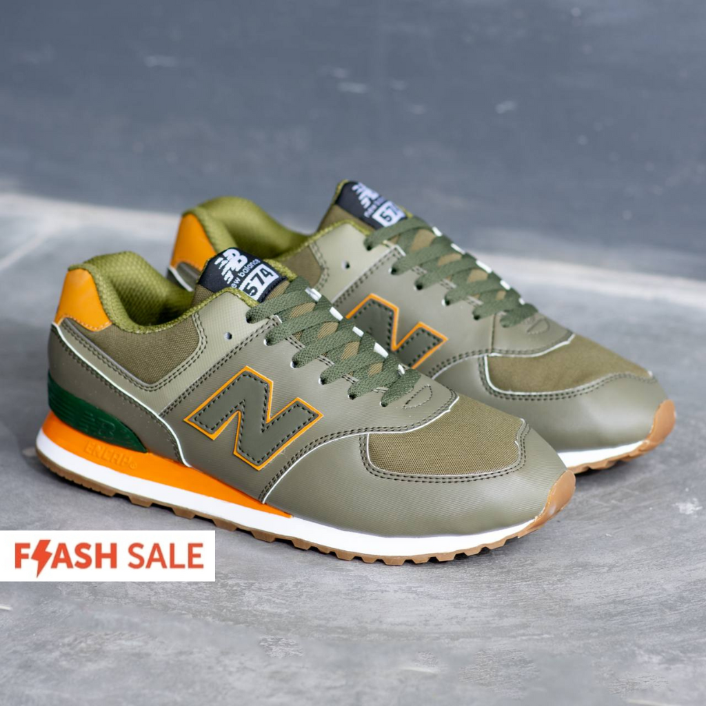 NEW BALANCE 574 GREEN ORANGE