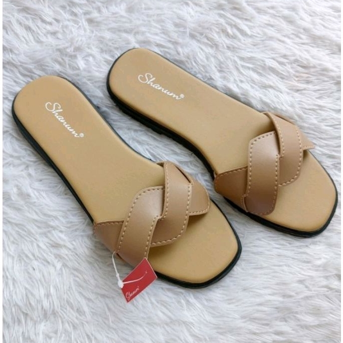 Sandal slop wanita terbaru/sendal selop v