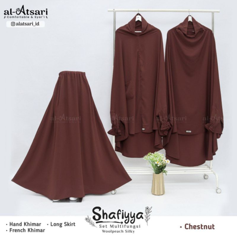 Long skirt hand khimar shafiyya al atsari