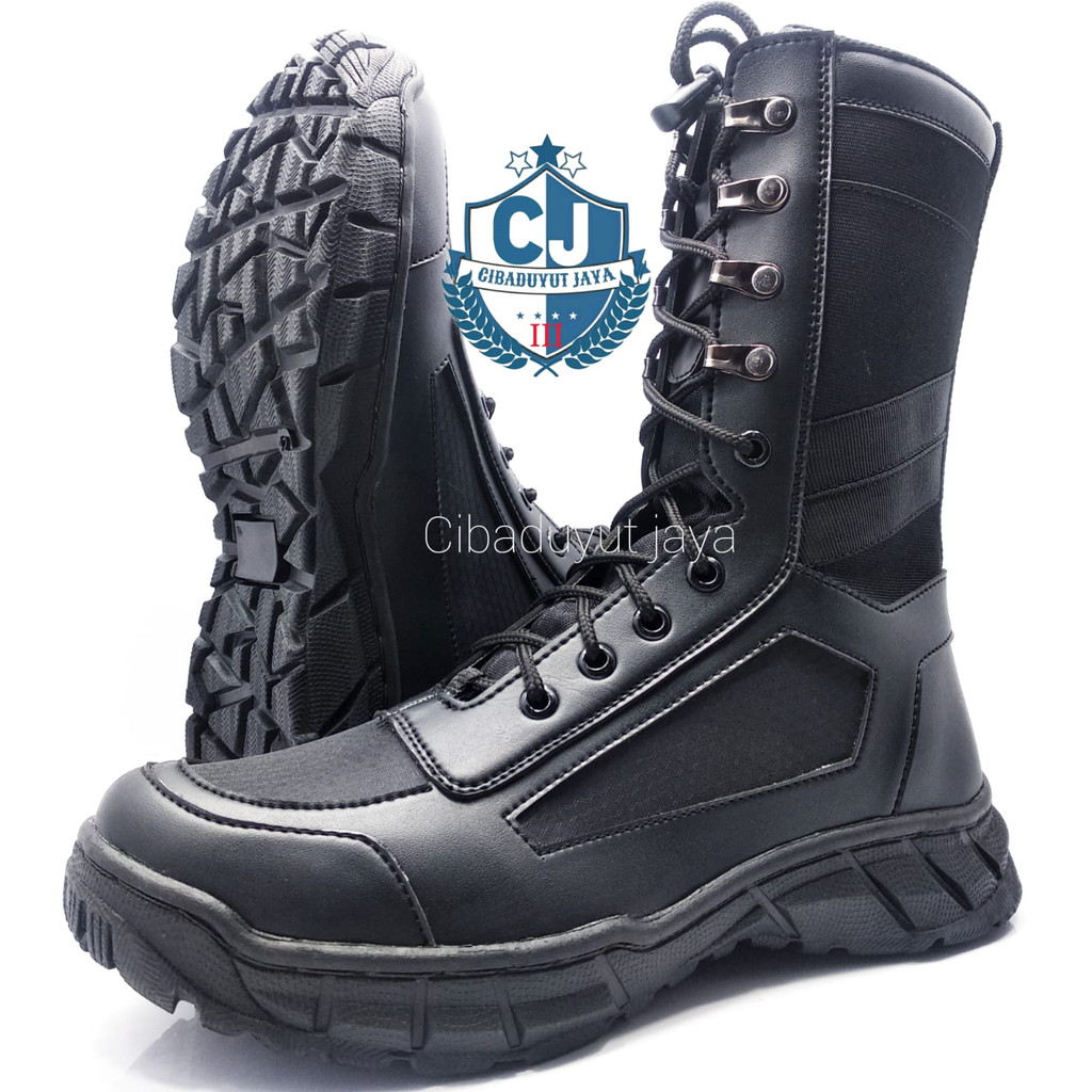 SEPATU PDL TNI POLRI SATPAM POLPP HITAM 10inchi JARING TAWON CORDURA WATERPROOF PAKAI RESLETING