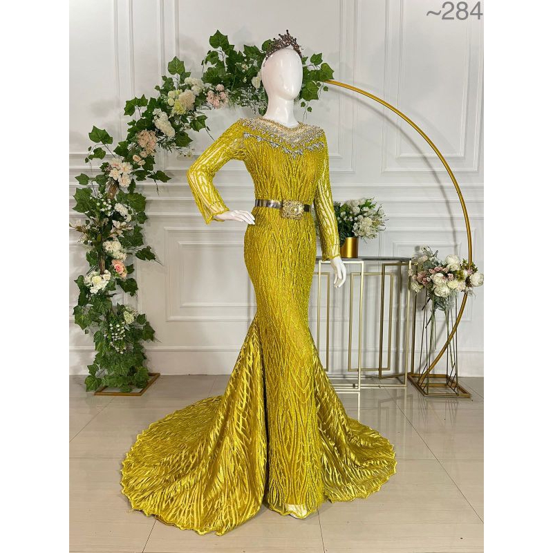 gaun pengantin slim duyung