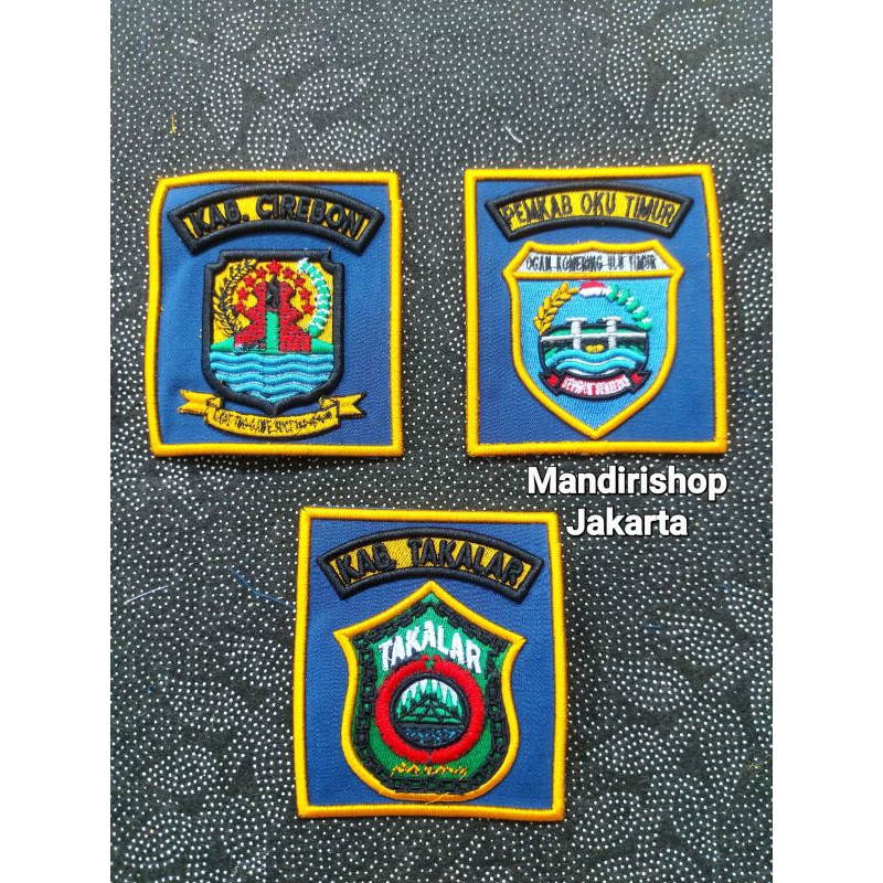 LOGO DAERAH PEMADAM DAMKAR BORDIR TIMBUL ECER SATUAN ATRIBUT/BET