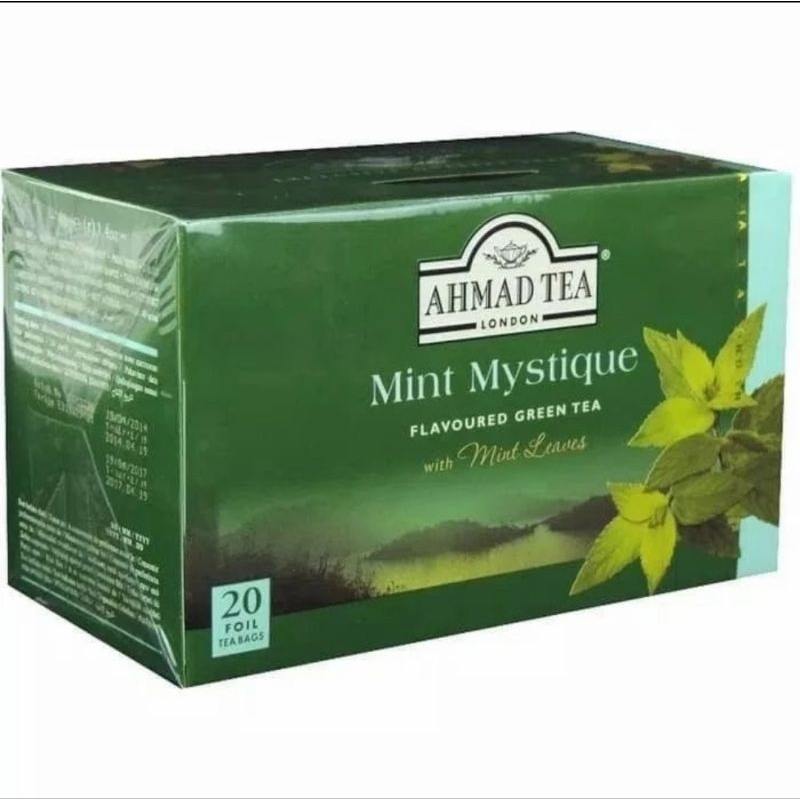 BOX Ahmad Tea London Green Tea MINT MYSTIQUE 20 Tea Bags Teh Hijau Mint