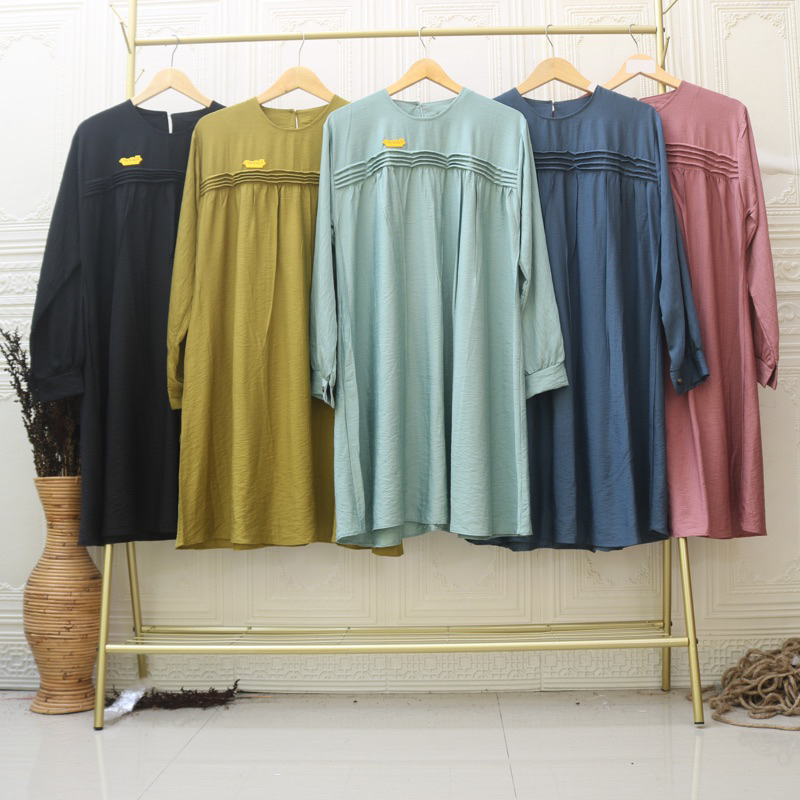 TUNIK WANITA MODEL  LIPIT POLO LINEN&quot;TL&quot;