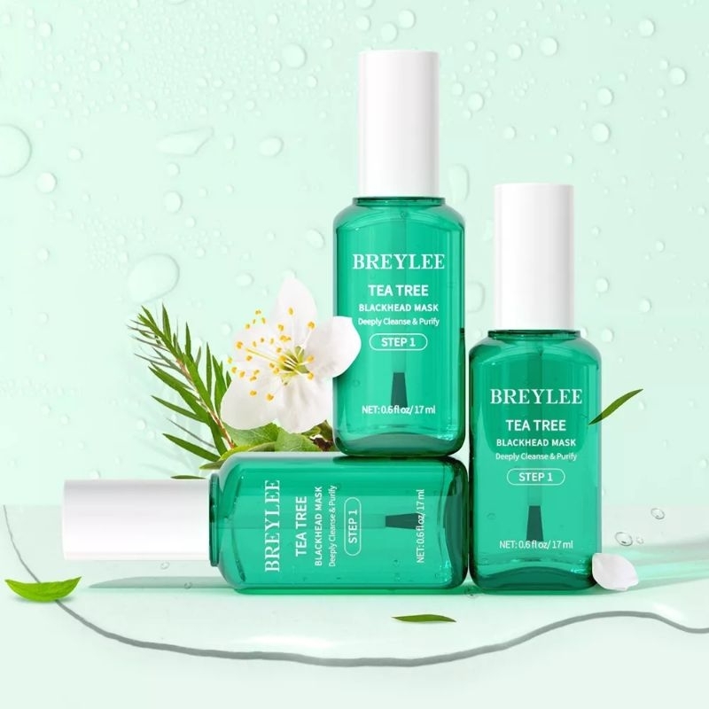 BREYLEE STEP 1 BLACKHEAD MASK 100 KERTAS / MASKER KOMEDO BREYLEE STEP 1 TEA TREE / PORE MINIMIZER SERUM BREYLEE