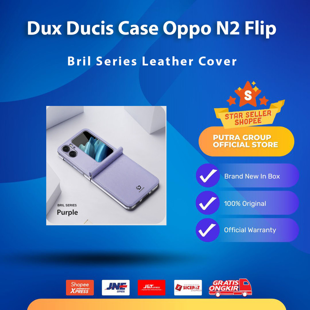 Case OPPO Find N2 Flip Dux Ducis Bril Series Leather Cover Casing