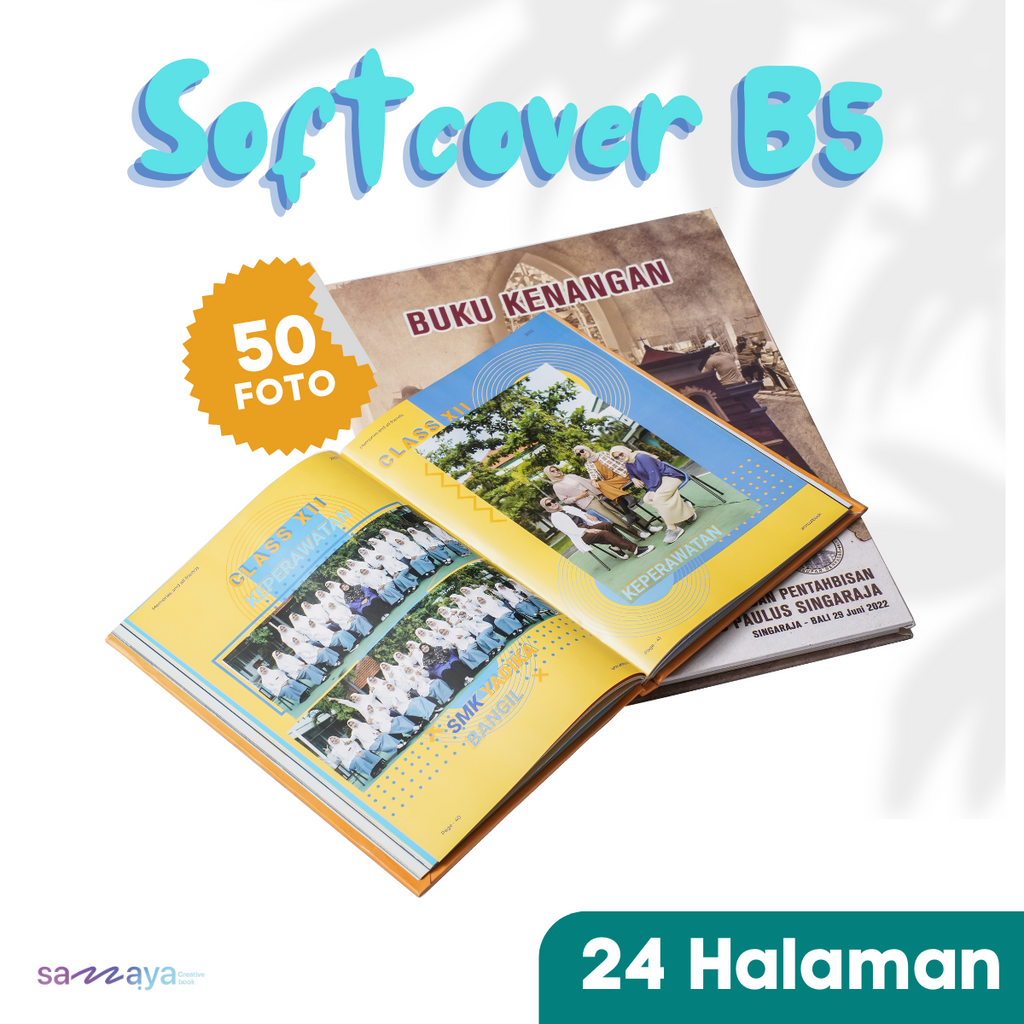 PHOTOBOOK SOFTCOVER B5 (18cm x 25cm) MUAT 50-100 FOTO / CETAK ALBUM FOTO / FOTO BUKU KENANGAN / FOTO