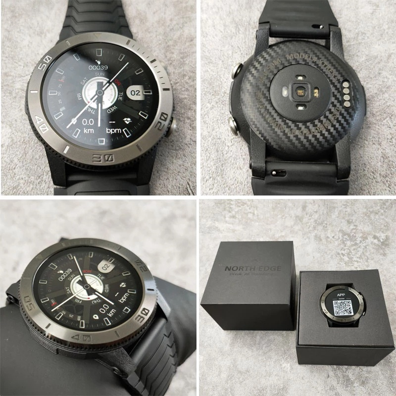 New NORTH EDGE X-TREK 360*360 High Resolution Screen GPS Watch Heart rate/VO2 MAX/SPO2/120 Sport modes Smartwatch