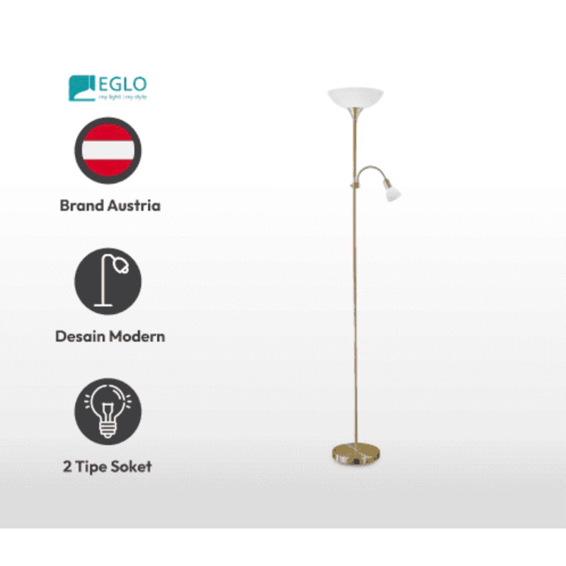 ACE HARDWARE LAMPU STANDING EGLO UP2/FLOOR LAMP/LAMPU SUDUT/ LAMPU TIDUR/ LAMPU BACA / LAMPU HIAS