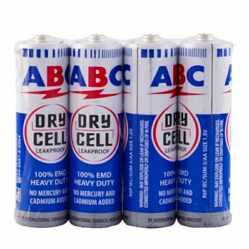 Baterai ABC Biru Kecil AA (isi 4 pcs) / Baterai Jam Dinding / Baterai ABC AA / Baterai ABC kecil / B