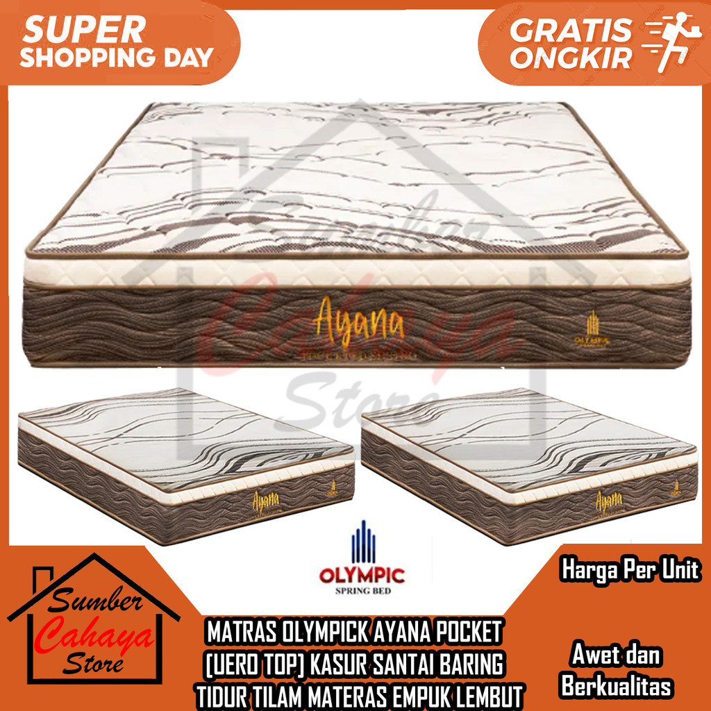 [Instan] MATRAS OLYMPICK AYANA POCKET [UERO TOP] KASUR SANTAI BARING TIDUR TILAM MATERAS EMPUK LEMBU