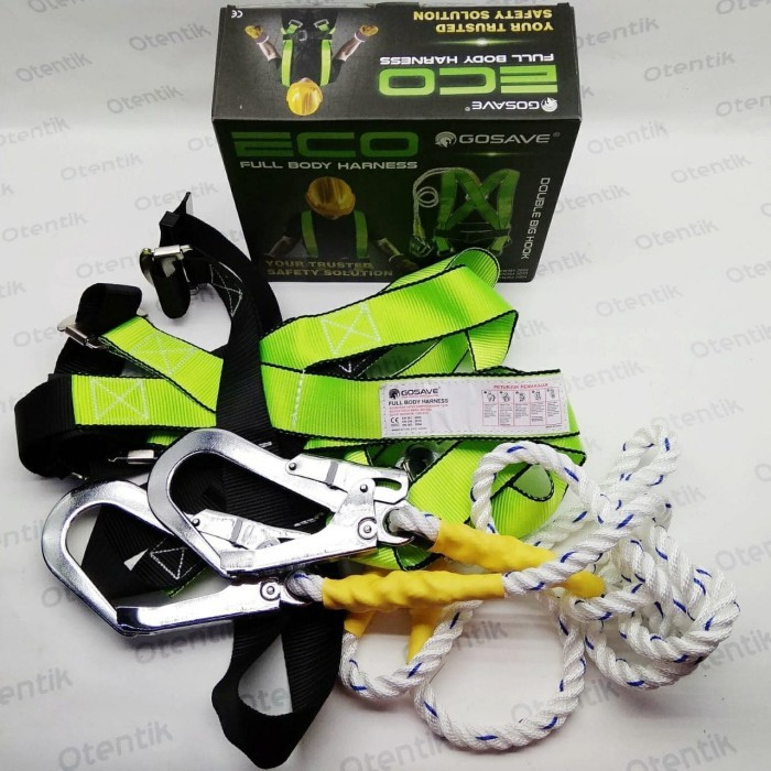 Full Body Harness Double Big Hook Besar Eco GOSAVE Sabuk Pengaman Fall Protection Equipment