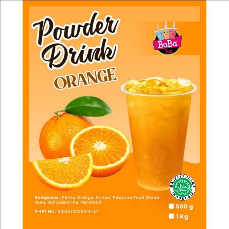 [1kg Reguler] Bubuk Minuman Rasa Orange/Jeruk 1 KG