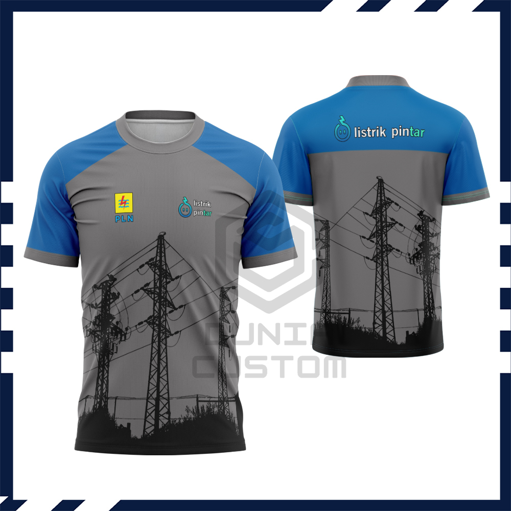 Kaos Baju T-Shirt PLN INDONESIA Fullprint || Baju Pria Dewasa Listrik Pintar Pln Termurah