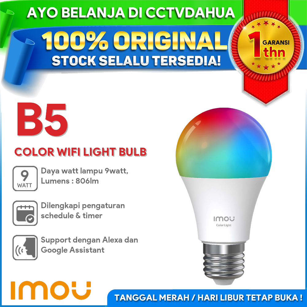 LB1 / B5 EZVIZ / IMOU LED Smart Light 8W Wifi RGB+WW Lampu LED Wifi BERGARANSI RESMI