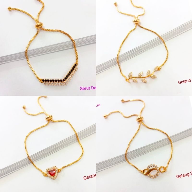 Gelang xuping serut gold rantai italy perhiasan xuping