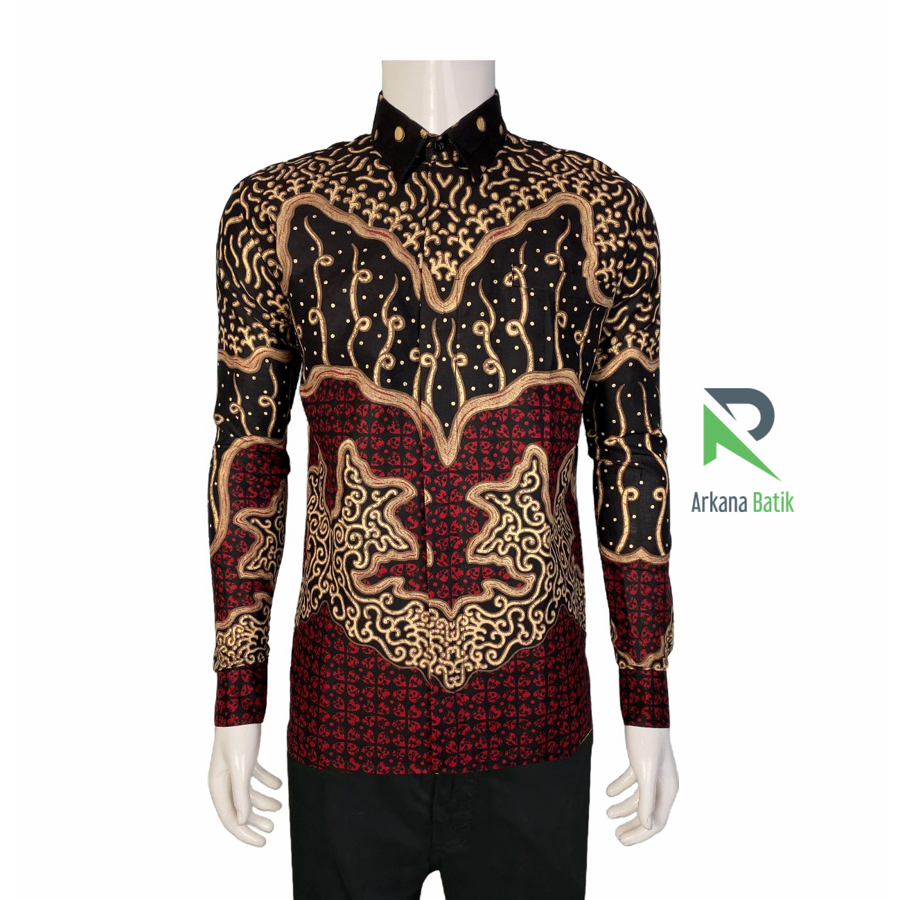 BATIK SLIMFIT Arkana Motif ABHINAYA Premium Kemeja Baju Pria Lengan Panjang Motif Modern Slim Fit